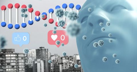 Human Biology and Social Media Reactions with Artificial Concept