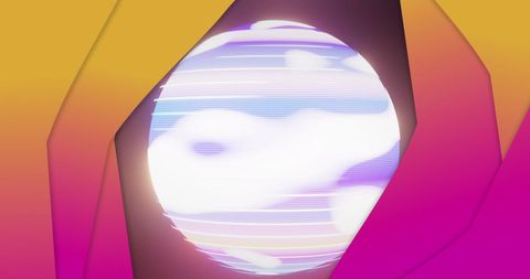 Vibrant abstract digital art with dynamic shapes and movement