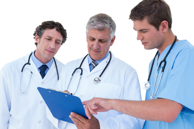 Transparent Team of Doctors Discussing Diagnosis with Clipboard - Download Free Stock Videos Pikwizard.com