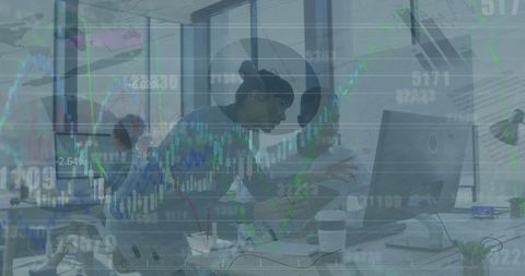 Global Business Professionals Analyzing Stock Market Data