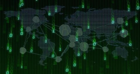 Visualizing Global Cyber Network with Binary Streams and Connected Nodes