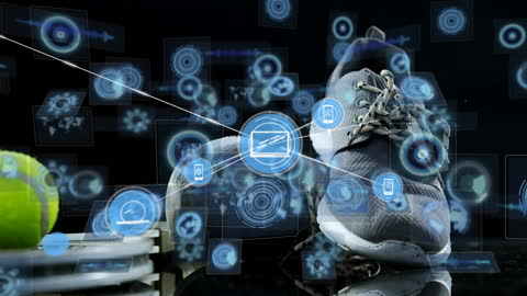 Futuristic Connected Sneakers with Digital Interface