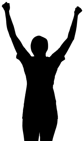 Silhouette of Woman with Arms Raised in Celebration - Download Free Stock Videos Pikwizard.com