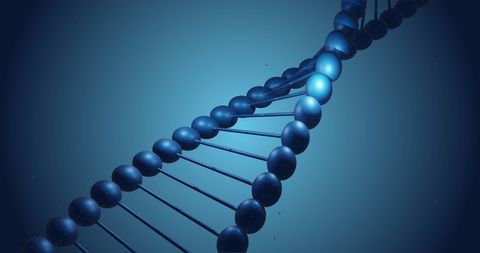 Abstract DNA Strand in Blue Scientific Background - Download Free Stock Images Pikwizard.com