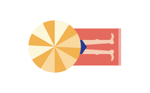 Transparent Illustration of Man Relaxing Under Beach Umbrella - Download Free Stock Videos Pikwizard.com