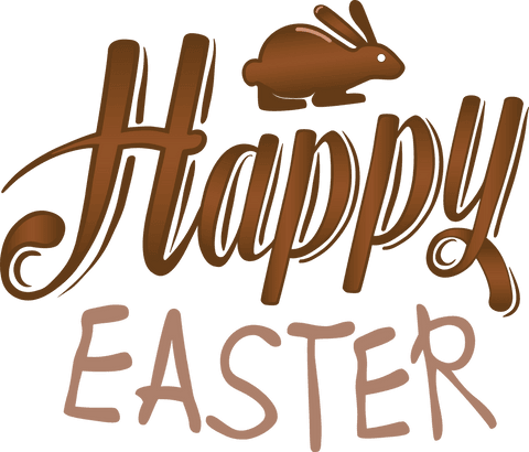 Happy Easter Text with Bunny Silhouette on Transparent Background - Download Free Stock Videos Pikwizard.com