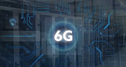 Futuristic 6G and Digital Data Processing Concept
