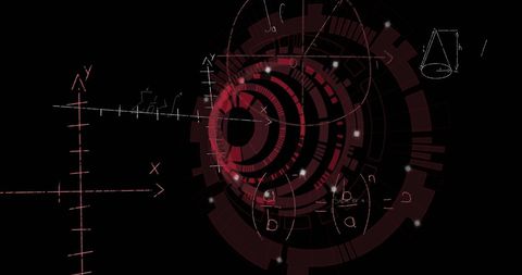 Futuristic Interface with Mathematical Equations and Scanning Effects - Download Free Stock Images Pikwizard.com