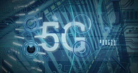 Futuristic 5G Technology Interface with Digital Data Scanning - Download Free Stock Images Pikwizard.com