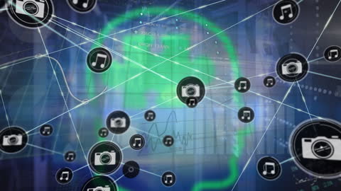Digital Network Connected Through Binary Data