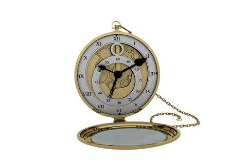 vintage transparent pocket watch with mirror and roman numerals - Download Free Stock Videos Pikwizard.com