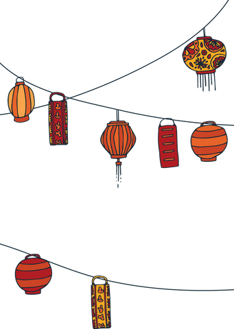 colorful transparent hanging lanterns for new year celebration - Download Free Stock Videos Pikwizard.com