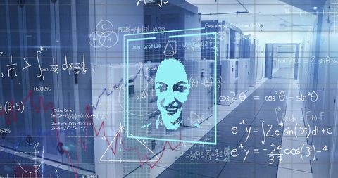 Biometric technology and data processing in modern server room
