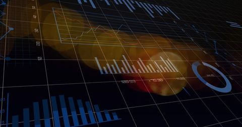 Abstract Digital Interface with Data Visualization and Light Patterns - Download Free Stock Images Pikwizard.com