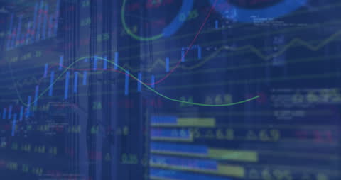 Cybersecurity Concept with Lock Overlaying Data Charts