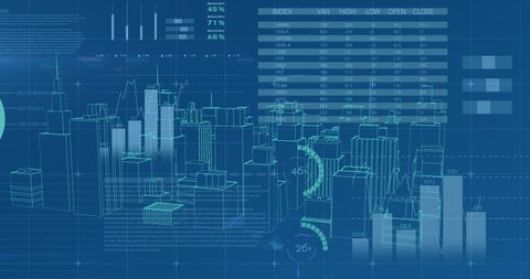 Futuristic Digital City with VR Data Interface - Download Free Stock Images Pikwizard.com