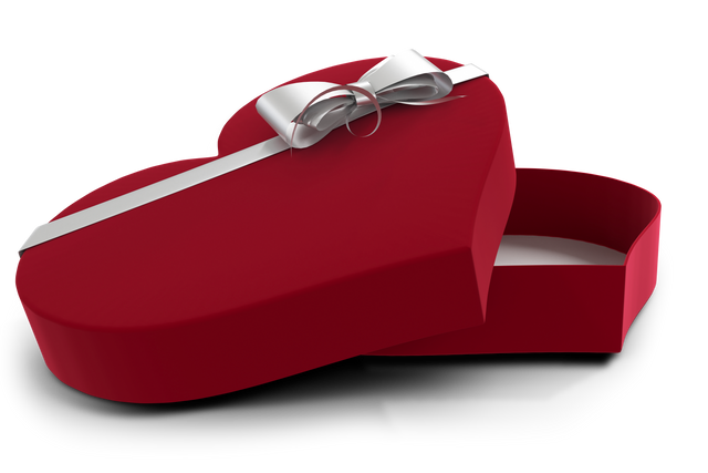 Open Heart Shaped Red Box with Ribbon, Transparent Background - Download Free Stock Videos Pikwizard.com