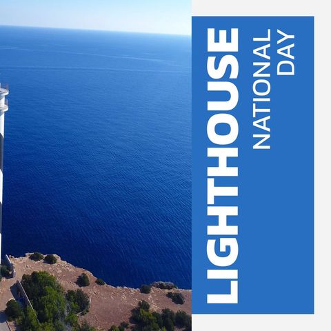 lighthouse national day celebratory seascape - Download Free Stock Templates Pikwizard.com