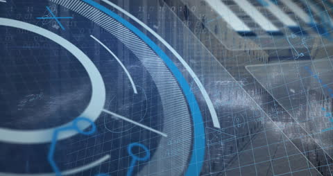 Virtual Reality Headset with Futuristic Scanning Interface