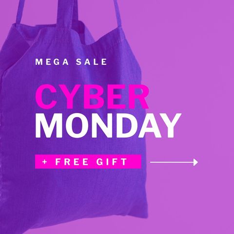 Cyber monday mega sale promotional poster