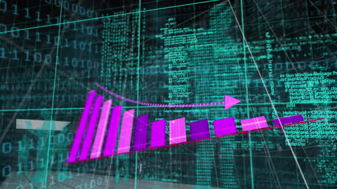 Binary Coding and Data Visualization Overlay Concept