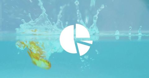 Abstract Finance Concept Over Goldfish in Water Background