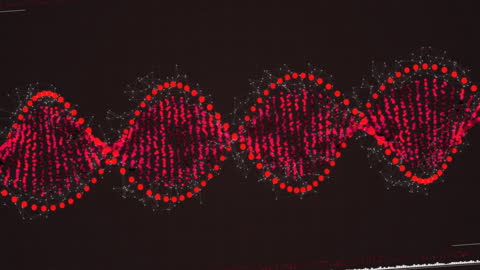 Abstract Data Processing Against Bacteria Icons