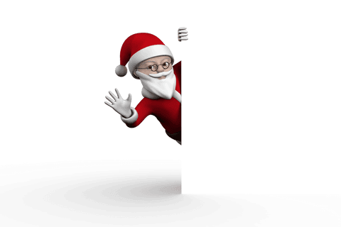 transparent cartoon santa claus waving cheerfully - Download Free Stock Videos Pikwizard.com