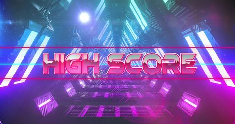 Futuristic Gaming High Score Graphics