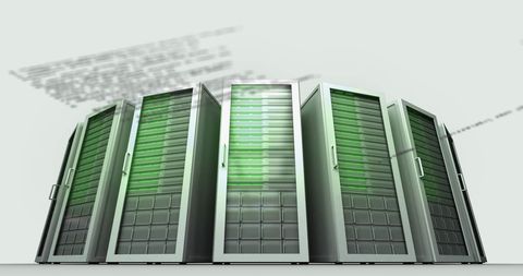 High Tech Green Data Servers Concept Highlighting Digital Technology - Download Free Stock Images Pikwizard.com