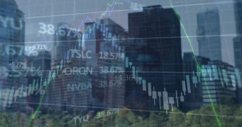 financial data visualization in urban environment - Download Free Stock Images Pikwizard.com