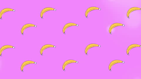 Fun Banana Pattern on Pink Background