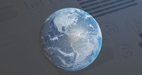 Digital Global Business Finance Interface with Planet Earth - Download Free Stock Images Pikwizard.com