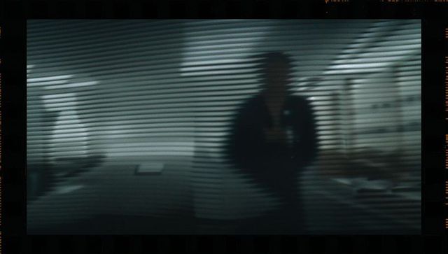 Silhouette of Male Figure With Tech Details and Shadowy Effect