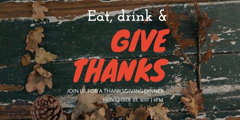 rustic thanksgiving dinner invitation with autumn leaves - Download Free Stock Templates Pikwizard.com
