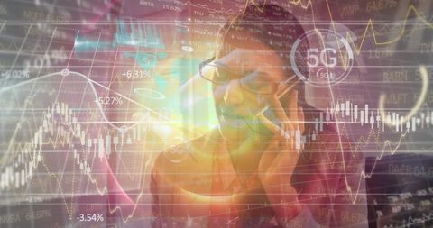 Caucasian Businesswoman Communicating Financial Analysis through Smartphone