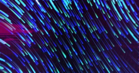 Neon Diagonal Light Trails in Cyan and Blue with Magenta Arcs for Futuristic Background