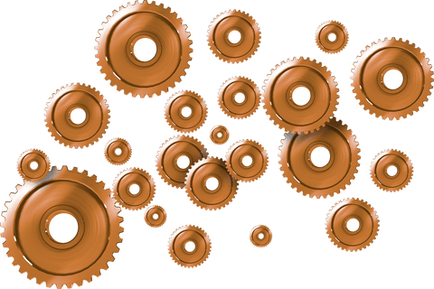 Golden Gears Illustration on Transparent Background - Download Free Stock Videos Pikwizard.com