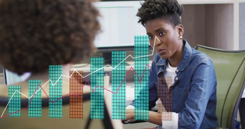 Business analysis and data interpretation in modern office