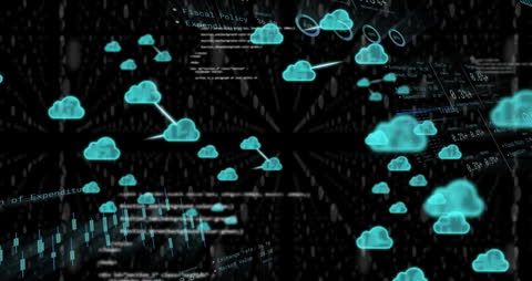 Futuristic Data Transfer and Cloud Computing Concept