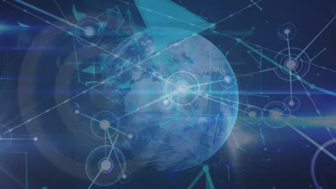 Digital Connectivity and Global Networking Concept Around Earth