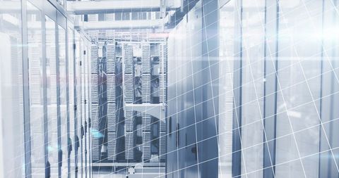 Data processing and networking server room