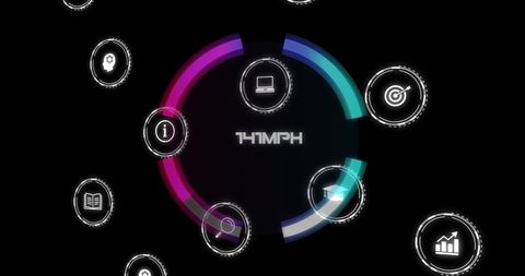 Abstract Digital Interface with Futuristic Cyber Elements - Download Free Stock Images Pikwizard.com