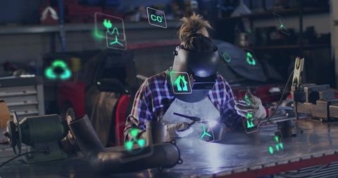 Welder Developing Sustainable Solutions with Advanced Technology