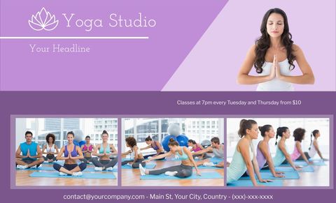 Serene Yoga Class for Wellness Focus - Download Free Stock Templates Pikwizard.com