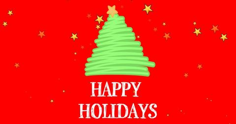 Festive Holiday Greeting Card with Bendy Christmas Tree - Download Free Stock Images Pikwizard.com