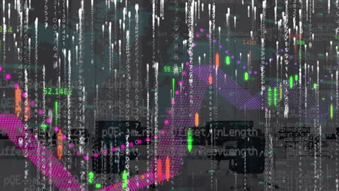 Digital Data Flow in Modern Cityscape Showing Analytics Dynamics
