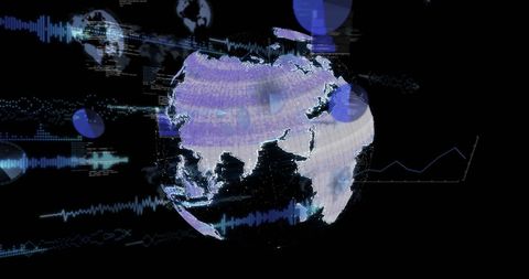 digital globe with tech data echoing global connections - Download Free Stock Images Pikwizard.com