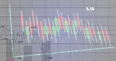 Digital Data and Financial Charts on White Background - Download Free Stock Images Pikwizard.com