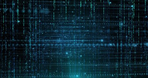 Abstract Digital Interface with Glowing Blue Particles - Download Free Stock Images Pikwizard.com